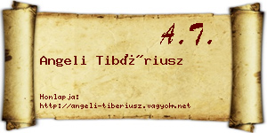Angeli Tibériusz névjegykártya
